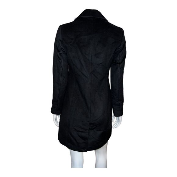 Calvin Klein Women's Single-Breasted Button Coat Wool Cashmere Blend Black 2 NWT - Picture 3 of 9